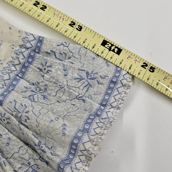 Ralph Lauren Blue Label Cream Floral Pin Tuck Pleat Button-Up Blouse SZ 10 - Picture 8 of 10